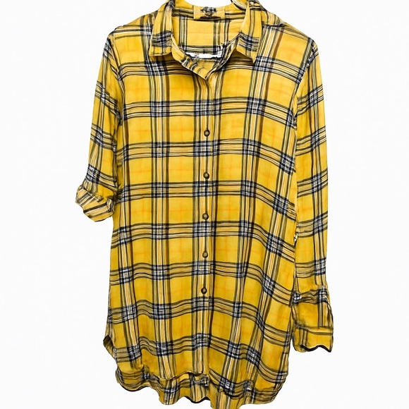 Nine West Tops - Golden Plaid Weekend Shirt